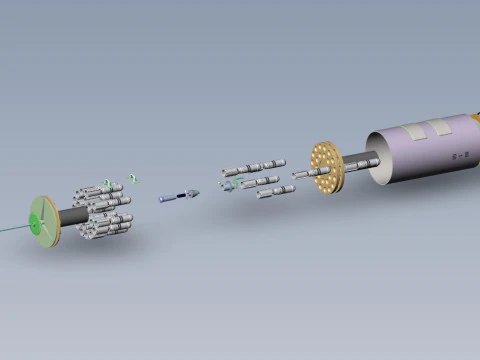 Soviet Russian Cluster aviation bomb RBK 500 255 PTAB 2 5 3D printable Moulage In scale 1 to 5 3D Model