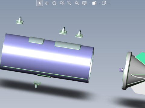 Cluster aviation bomb RBK 250 AO1 3D printable Moulage In scale 1 to 5 Modello 3D