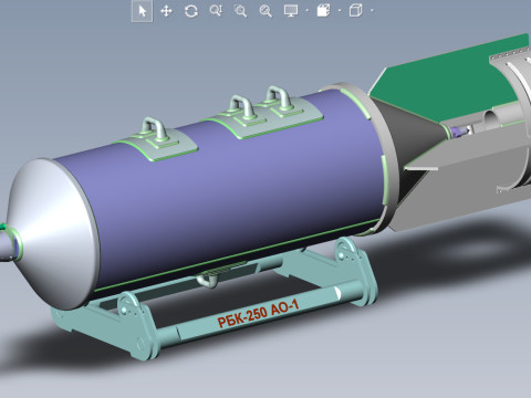 Cluster aviation bomb RBK 250 AO1 3D printable Moulage In scale 1 to 5 Modello 3D
