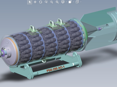 Cluster aviation bomb RBK 250 AO1 3D printable Moulage In scale 1 to 5 Modello 3D