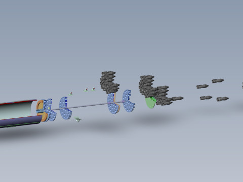 Cluster aviation bomb RBK 250 AO1 3D printable Moulage In scale 1 to 5 Modello 3D