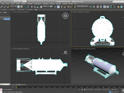 Cluster aviation bomb RBK 250 AO1 3D printable Moulage In scale 1 to 5 Modello 3D