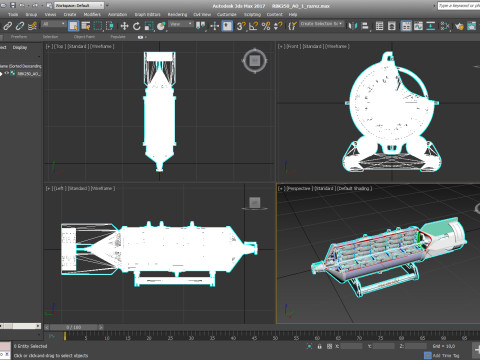 Cluster aviation bomb RBK 250 AO1 3D printable Moulage In scale 1 to 5 Modello 3D