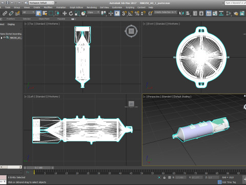 Cluster aviation bomb RBK 250 AO1 3D printable Moulage In scale 1 to 5 Modello 3D