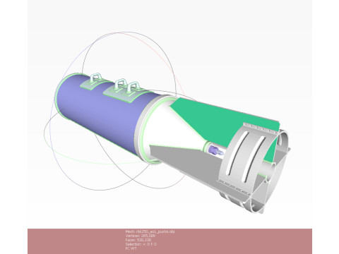 Cluster aviation bomb RBK 250 AO1 3D printable Moulage In scale 1 to 5 Modello 3D