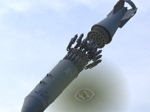 Cluster aviation bomb RBK 250 275 AO 1sch 3D printable Moulage In scale 1 to 5 Modello 3D
