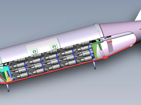 Bomba de avia&ccedil;&atilde;o cluster RBK 250 275 AO 1sch Moulage imprim&iacute;vel em 3D Em escala de 1 a 5 Modelo 3D