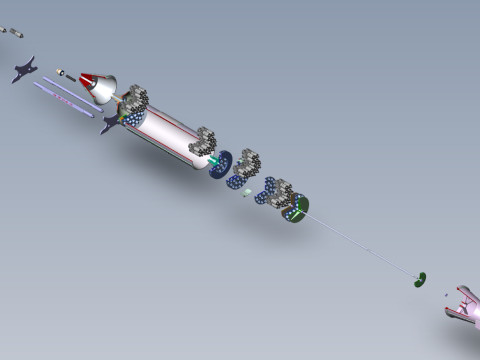 Cluster aviation bomb RBK 250 275 AO 1sch 3D printable Moulage In scale 1 to 5 Modello 3D
