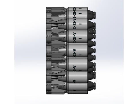 Cluster aviation bomb RBK 250 275 AO 1sch 3D printable Moulage In scale 1 to 5 Modello 3D