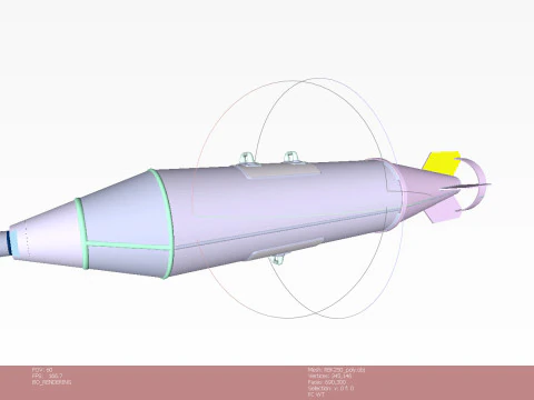 Bomba de avia&ccedil;&atilde;o cluster RBK 250 275 AO 1sch Moulage imprim&iacute;vel em 3D Em escala de 1 a 5 Modelo 3D