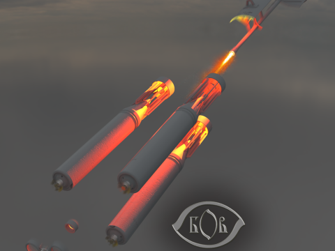 Russian Single bomb bundle RBS-100 AO 25 33 3D printable Moulage Modèle 3D