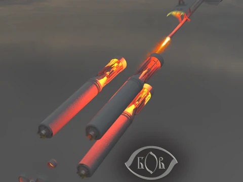 Russian Single bomb bundle RBS-100 AO 25 33 3D printable Moulage 3D Model