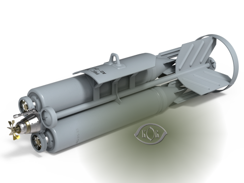 Russian Single bomb bundle RBS-100 AO 25 33 3D printable Moulage Modèle 3D