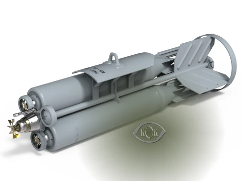 Russian Single bomb bundle RBS-100 AO 25 33 3D printable Moulage 3D Model