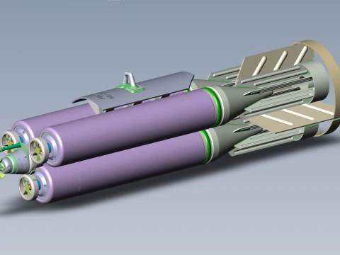 Russian Single bomb bundle RBS-100 AO 25 33 3D printable Moulage 3D Model