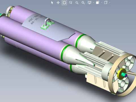 Russian Single bomb bundle RBS-100 AO 25 33 3D printable Moulage Modèle 3D