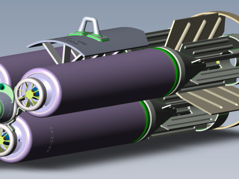 Russian Single bomb bundle RBS-100 AO 25 33 3D printable Moulage Modèle 3D