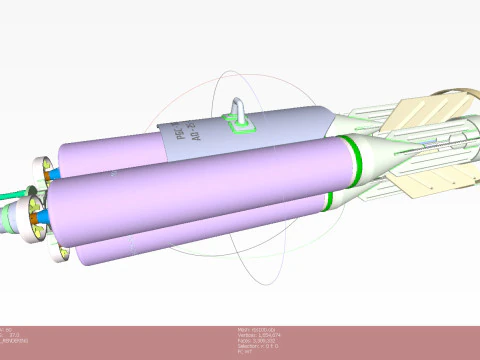 Russian Single bomb bundle RBS-100 AO 25 33 3D printable Moulage 3D Model