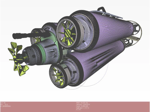 Russian Single bomb bundle RBS-100 AO 25 33 3D printable Moulage 3D Model