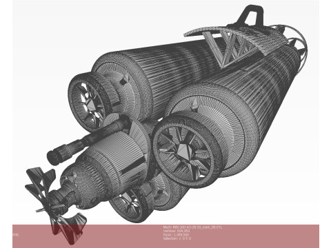 Russian Single bomb bundle RBS-100 AO 25 33 3D printable Moulage Modèle 3D