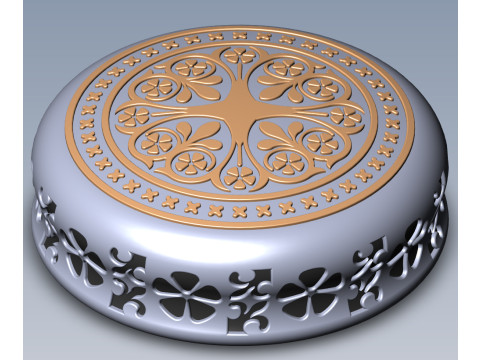 Chips Backgammon Checkers Europe pattern medieval style 3D print model Modello 3D