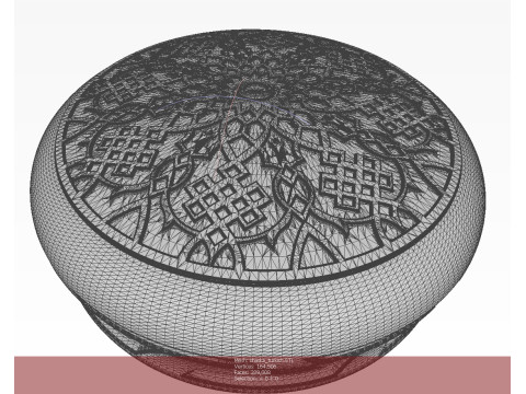 Chip Backgammon Checkers Turkish pattern style 3D printably 3D print model 3D-Modell
