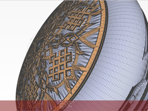 Chip Backgammon Checkers Turkish pattern style 3D printably 3D print model 3D-Modell