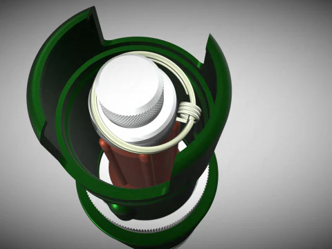 Incendiary mine-grenade ZMG special forces 3Dprintable Moulage 3D Model