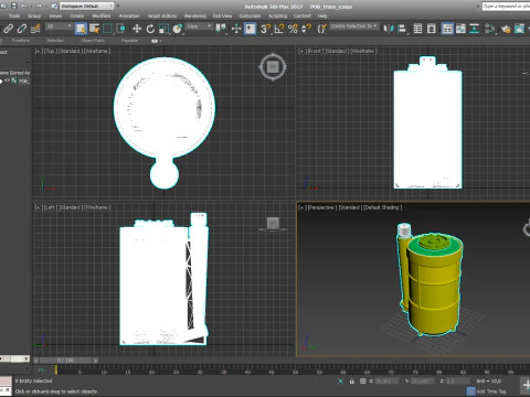 Fragmentasi anti-personel POB melompati ranjau darat moulage Rusia yang dapat dicetak 3D Model 3D
