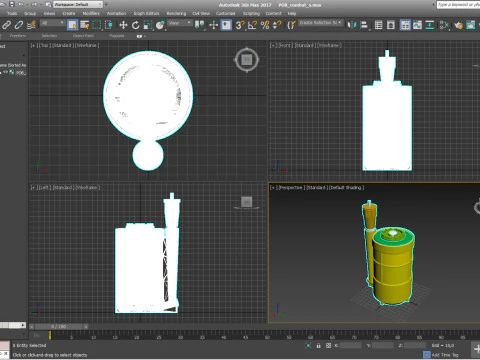 Fragmentasi anti-personel POB melompati ranjau darat moulage Rusia yang dapat dicetak 3D Model 3D