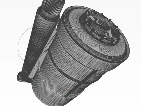 Fragmentasi anti-personel POB melompati ranjau darat moulage Rusia yang dapat dicetak 3D Model 3D