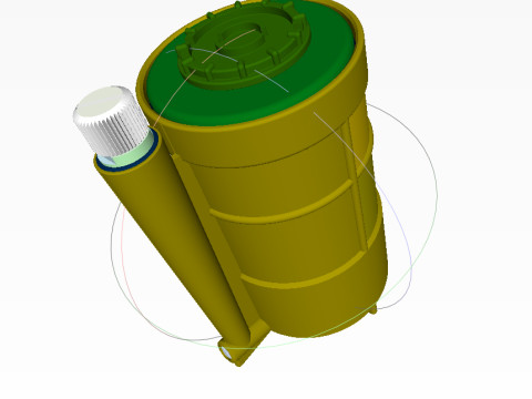 POB anti-personnel fragmentation jumping land mine of Russia 3D printable moulage Modelo 3D