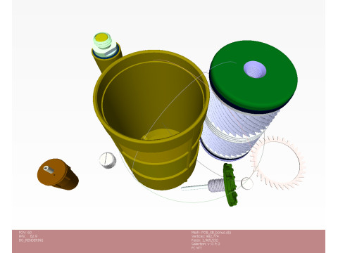 POB anti-personnel fragmentation jumping land mine of Russia 3D printable moulage Modelo 3D