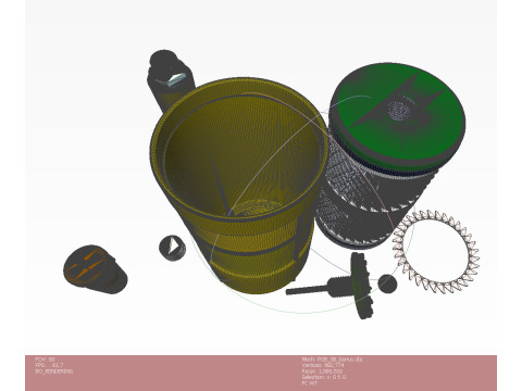 POB anti-personnel fragmentation jumping land mine of Russia 3D printable moulage Modelo 3D