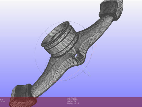 Officers dirk of the Ukrainian Navy in full assembly 3D Model