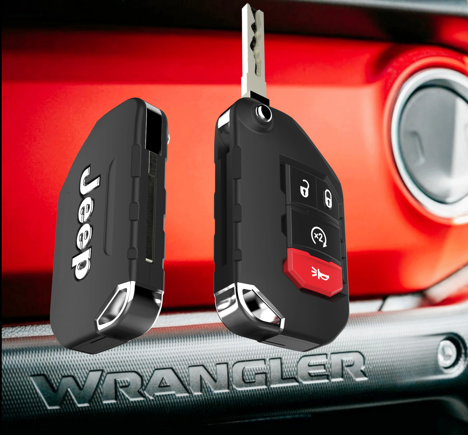 Car key smart - JEEP WRANGLER 3D Model .c4d .max .obj .3ds .fbx .stl .blend