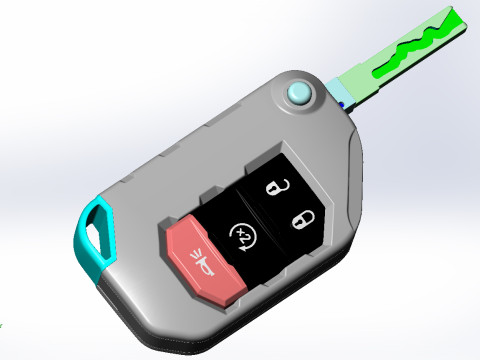 Car key smart - JEEP WRANGLER 3D Model
