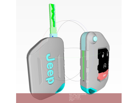 Car key smart - JEEP WRANGLER 3D Model