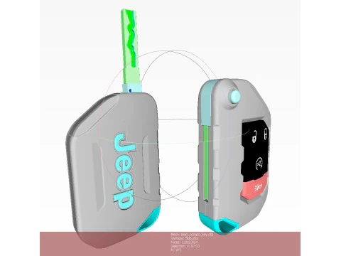 Car key smart - JEEP WRANGLER 3D Model