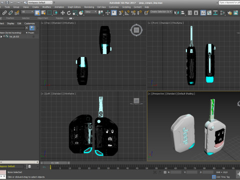 Car key smart - JEEP WRANGLER 3D Model