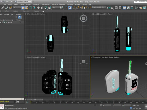 Car key smart - JEEP WRANGLER 3D Model