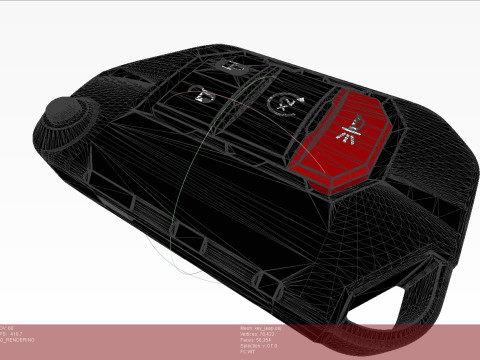 Car key smart - JEEP WRANGLER 3D Model