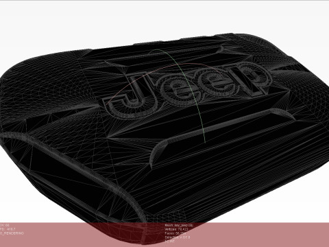 Car key smart - JEEP WRANGLER 3D Model