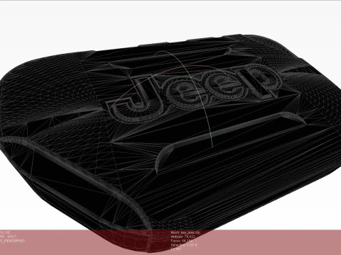 Car key smart - JEEP WRANGLER 3D Model