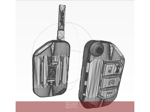Car key smart - JEEP WRANGLER 3D Model