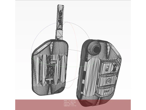 Car key smart - JEEP WRANGLER 3D Model