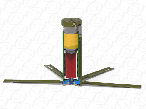 POM 3 Russian Anti personnel fragmentation landmine 3Dprinable moulage Modelo 3D