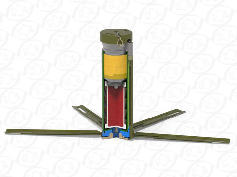 POM 3 Russian Anti personnel fragmentation landmine 3Dprinable moulage 3D Model