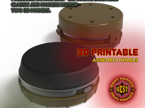 PMN 4 Russian Anti personnel Landmine 3Dprinable moulage 3D 모델