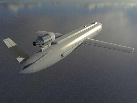 Ukrainian cruise missile drone PEKLO Detailed engineering Modello 3D